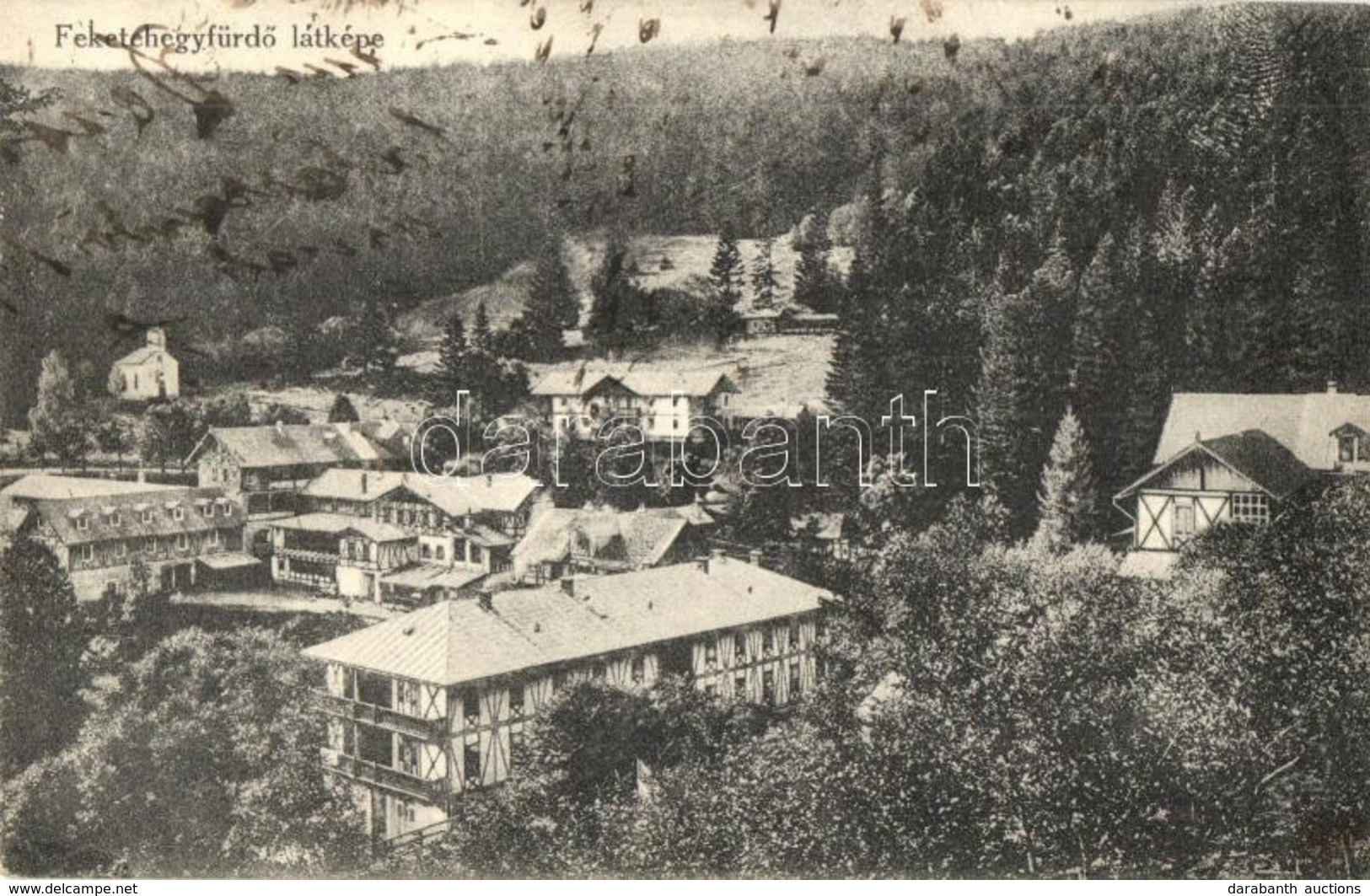 T2 Feketehegyfürdő, Merény, Nálepkovo; Látkép, Nyaralók / General View, Villas - Ohne Zuordnung