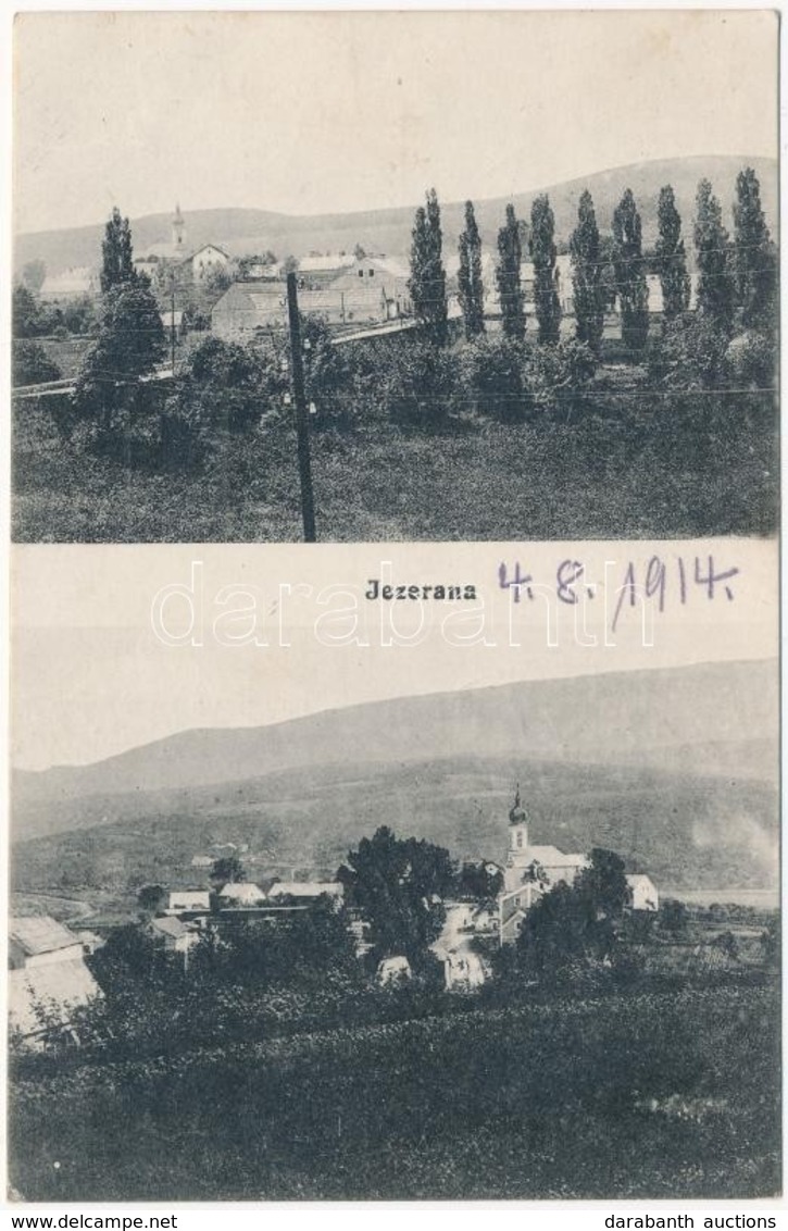 T2 1914 Jezerane (Brinje), Látkép, Templom / General View, Church - Ohne Zuordnung