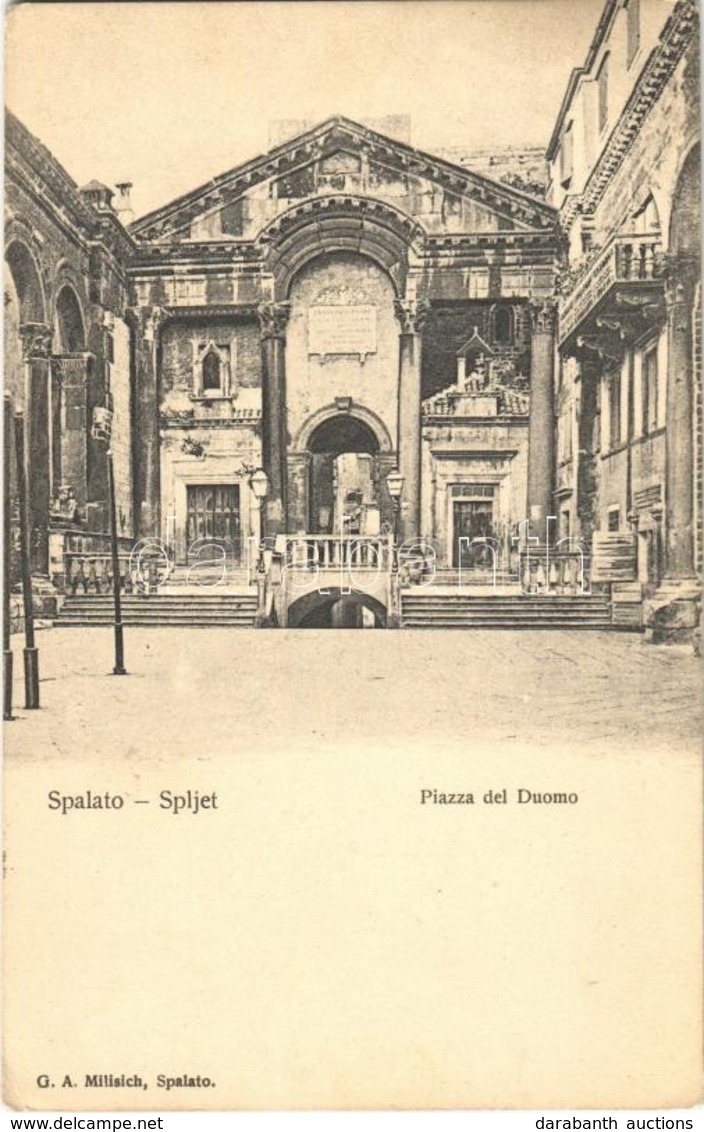 T2/T3 1906 Split, Spalato; Piazza Del Duomo / Cathedral Square. G. A. Milisich (EK) - Ohne Zuordnung