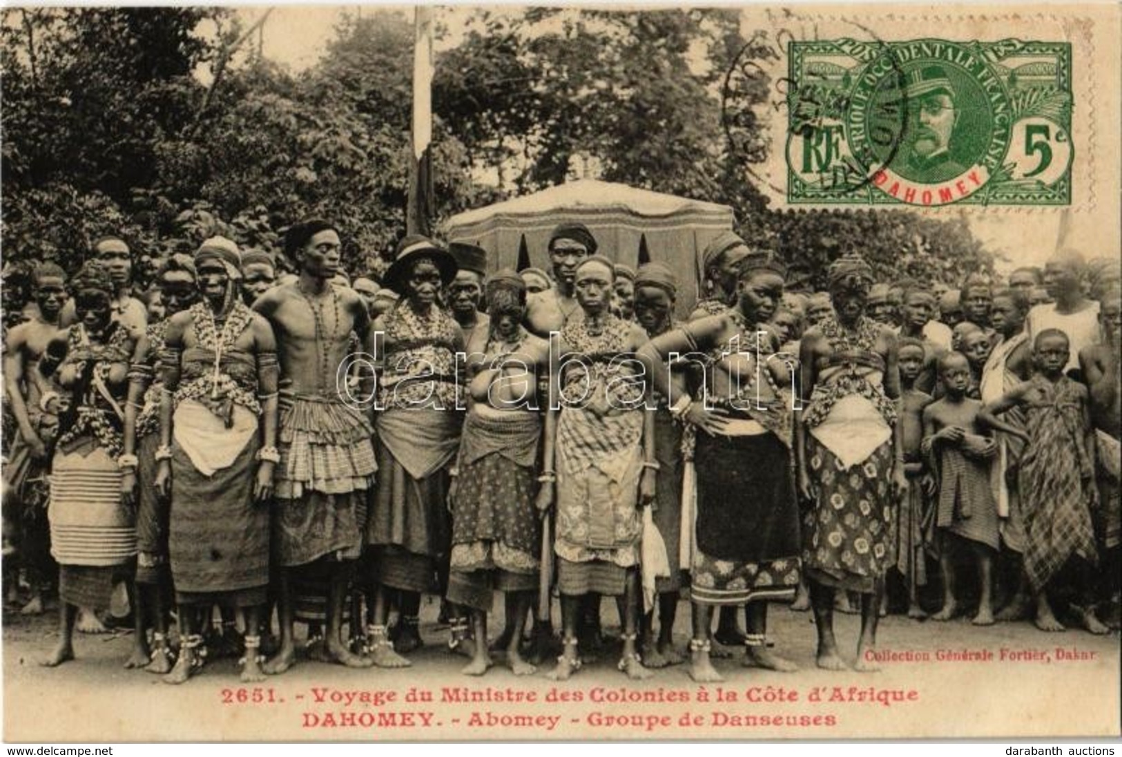 * T1 Abomey, Voyage Du Ministre Des Colonies á La Cote D'Afrique, Groupe De Danseuses/ Travel Of The Minister Of The Col - Ohne Zuordnung