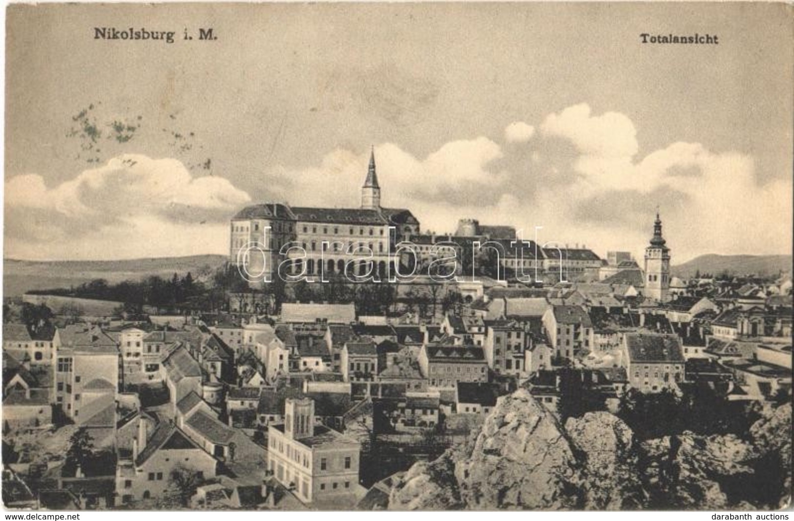 T2/T3 1915 Mikulov, Nikolsburg; Totalansicht / General View, Mikulov Castle. Franz J. Beierl (EK) - Ohne Zuordnung