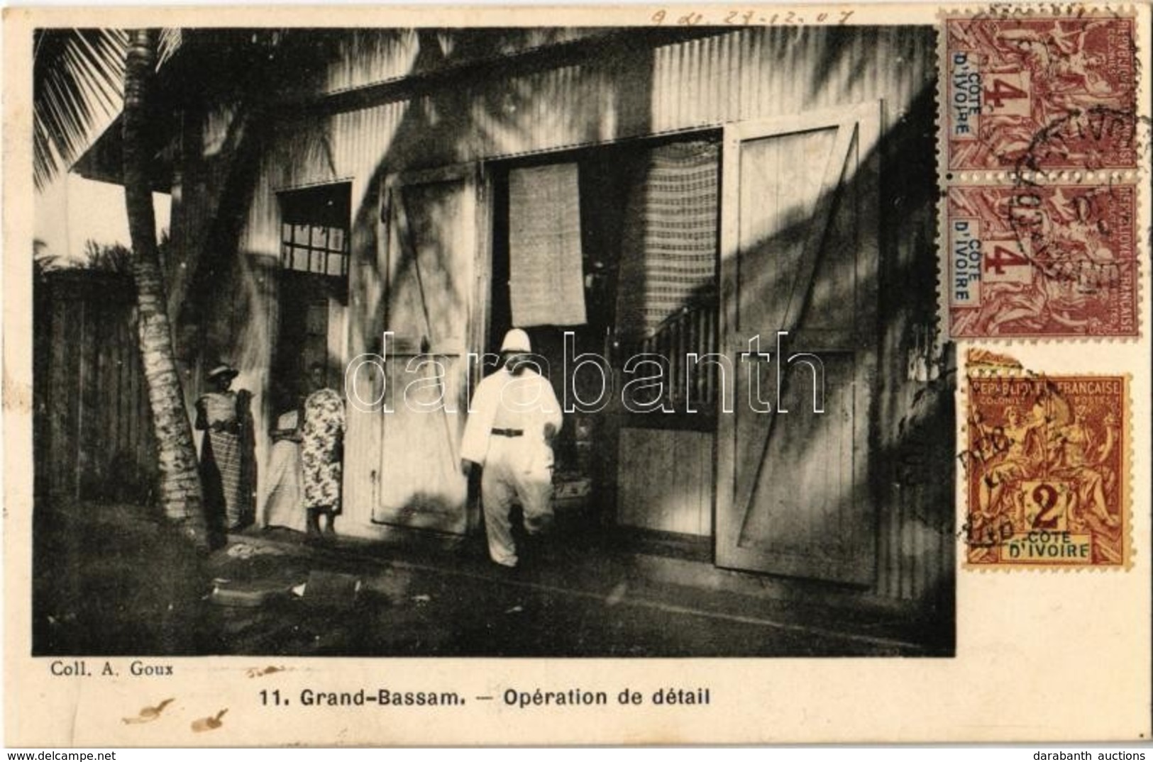 T1/T2 1907 Grand-Bassam, Opération De Détail / Shop, TCV Card - Ohne Zuordnung