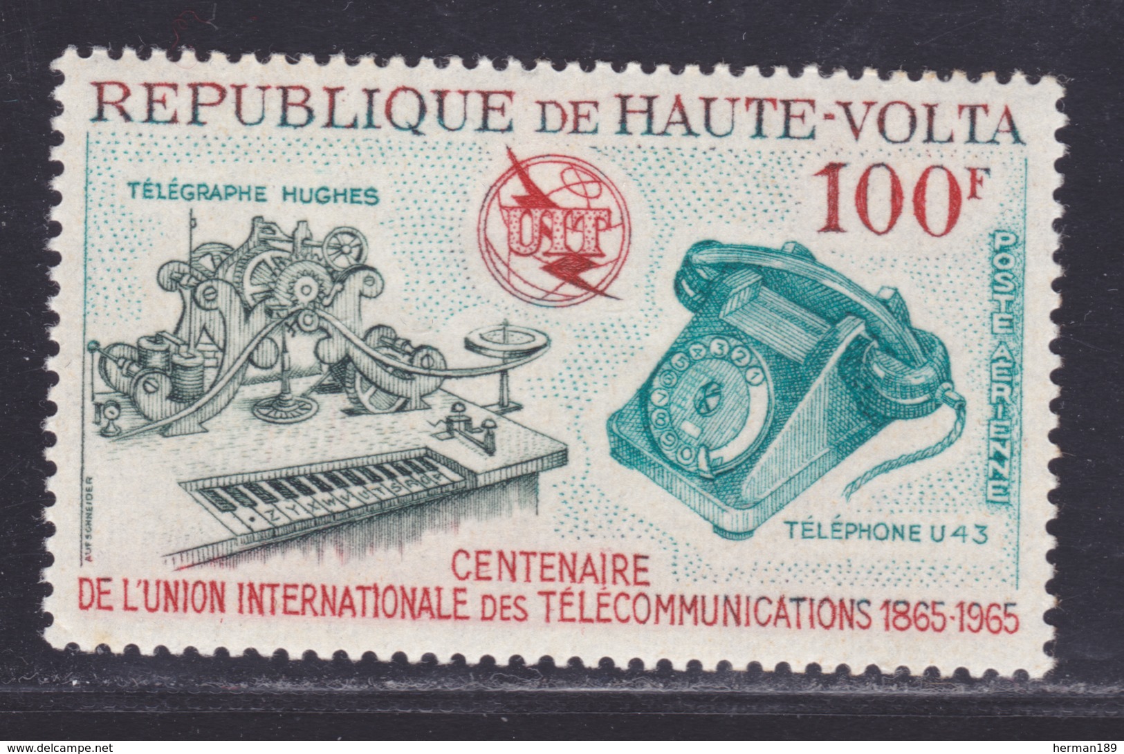 HAUTE-VOLTA AERIENS N°   22 ** MNH Neuf Sans Charnière, TB (D9199) Télégraphe Et Téléphone -1965 - Alto Volta (1958-1984)