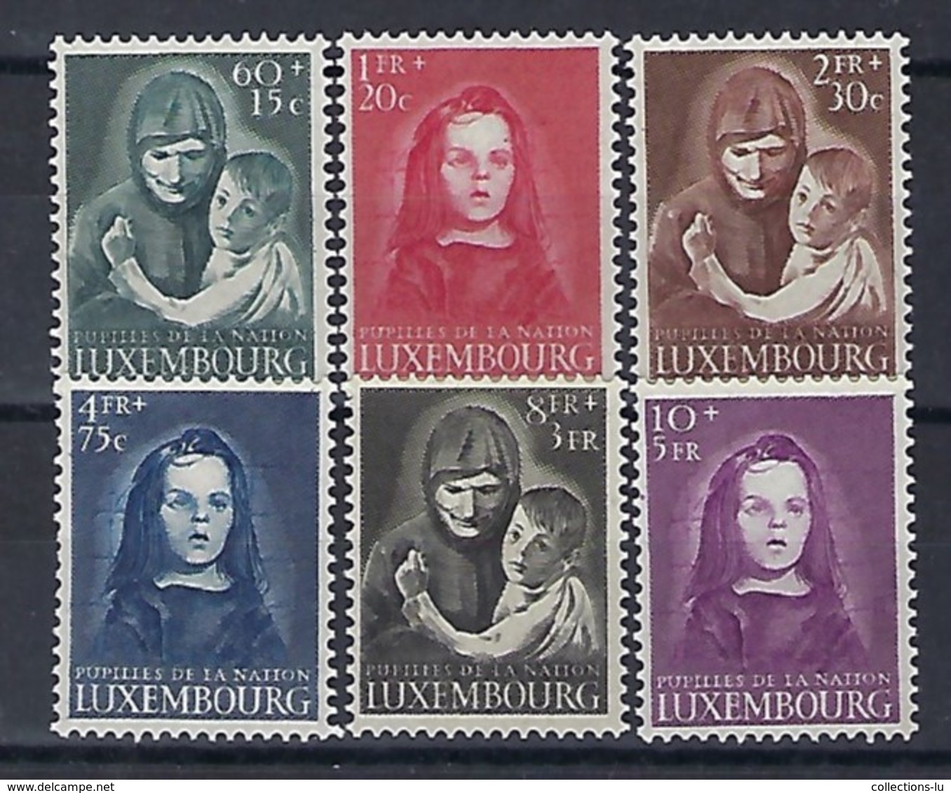 Luxembourg - 1950 - Sèrie Orphelins De Guèrre ** ( 2e Guèrre Mondiale ) K.W. 120,00 - Blocs & Feuillets