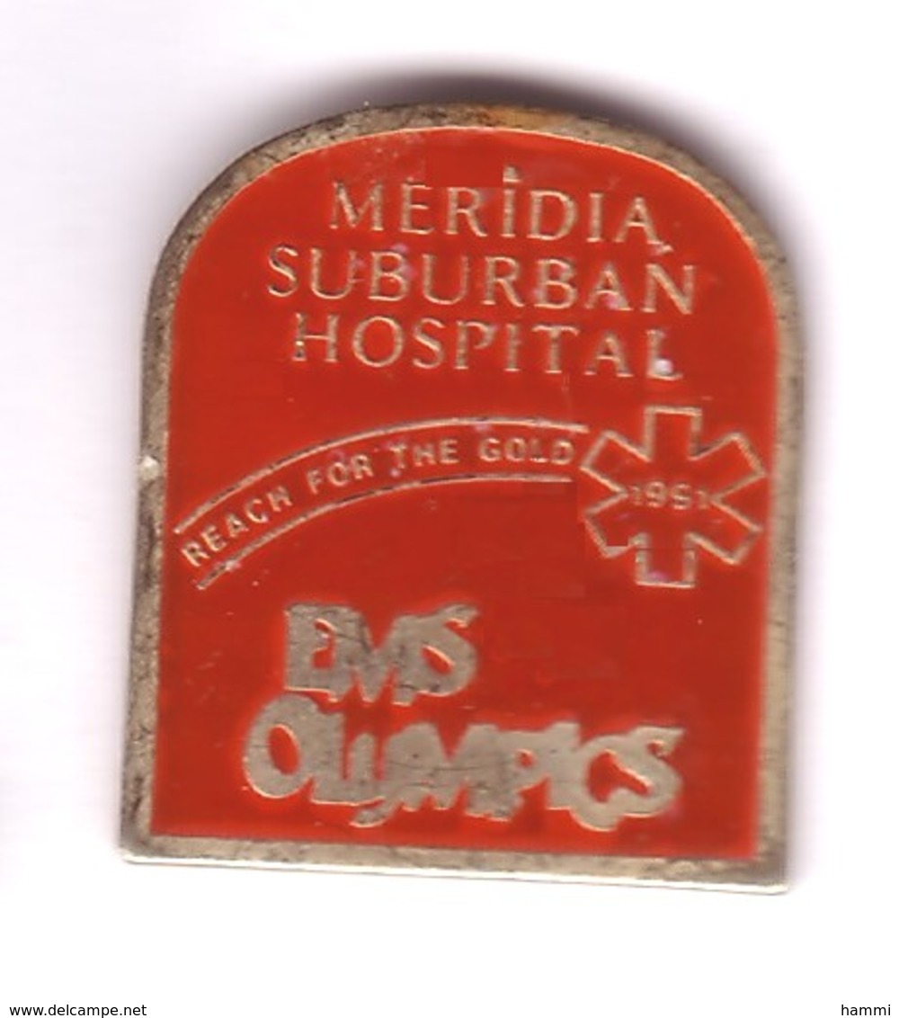 R187 Pin's Meridia Suburban Hospital Ems Olympics Reach For The Gold Achat Immédiat - Geneeskunde