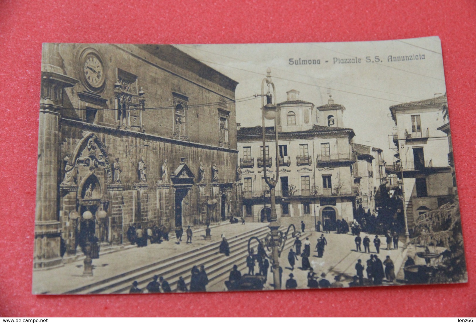 L' Aquila Sulmona Piazzale SS. Annunziata 1923 Ed. Caroselli Molto Bella ++++++ - L'Aquila