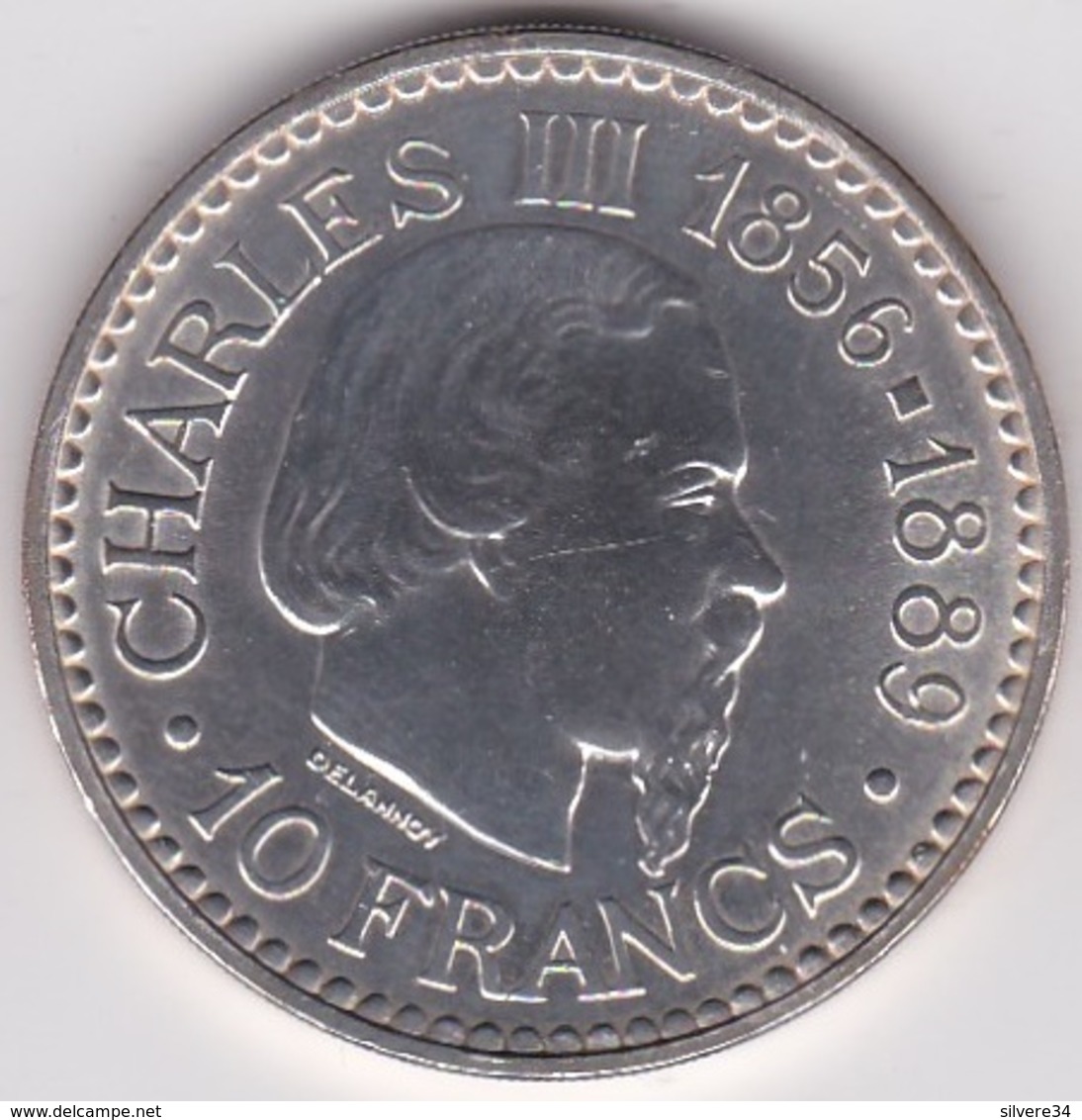 Monaco .10 Francs 1966. CHARLES III 1856-1889, En Argent - 1960-2001 Nouveaux Francs