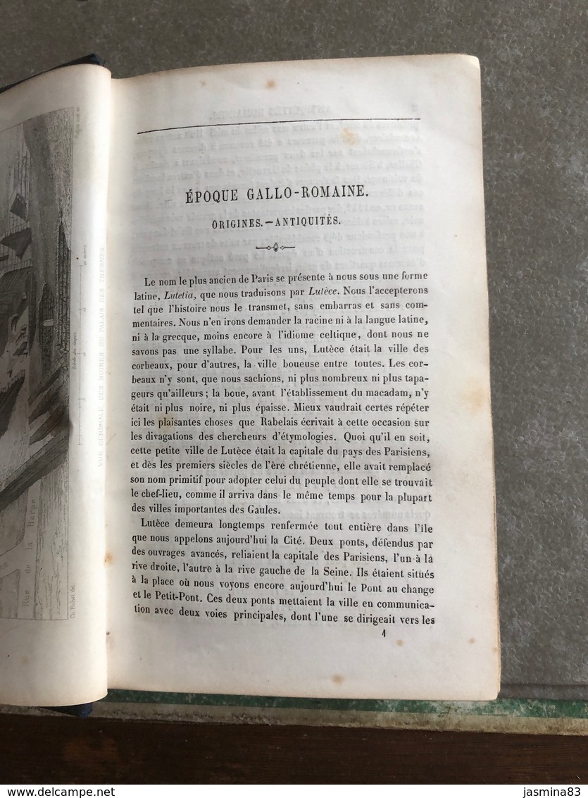 Itinéraire Archéologique De Paris (livre De 1855 De 392 Pages De 11,5cm Sur 18,5 Cm) - Arqueología