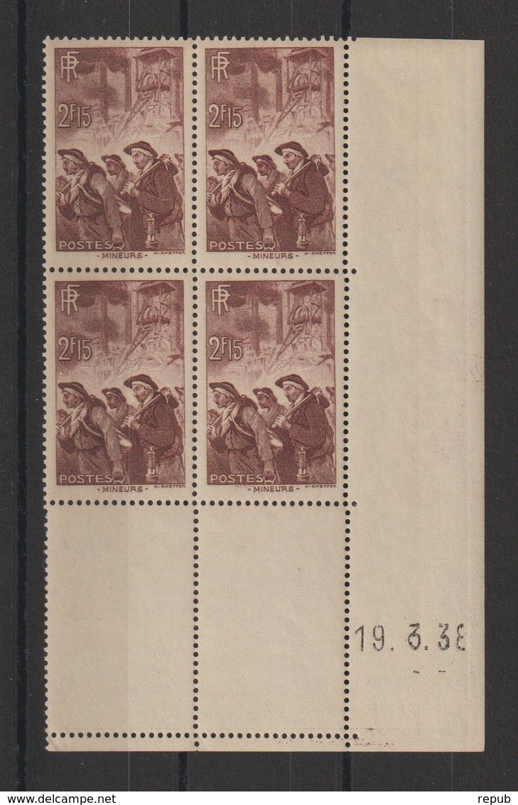 France 1938 Coin Daté Mineurs 390 ** MNH - 1930-1939