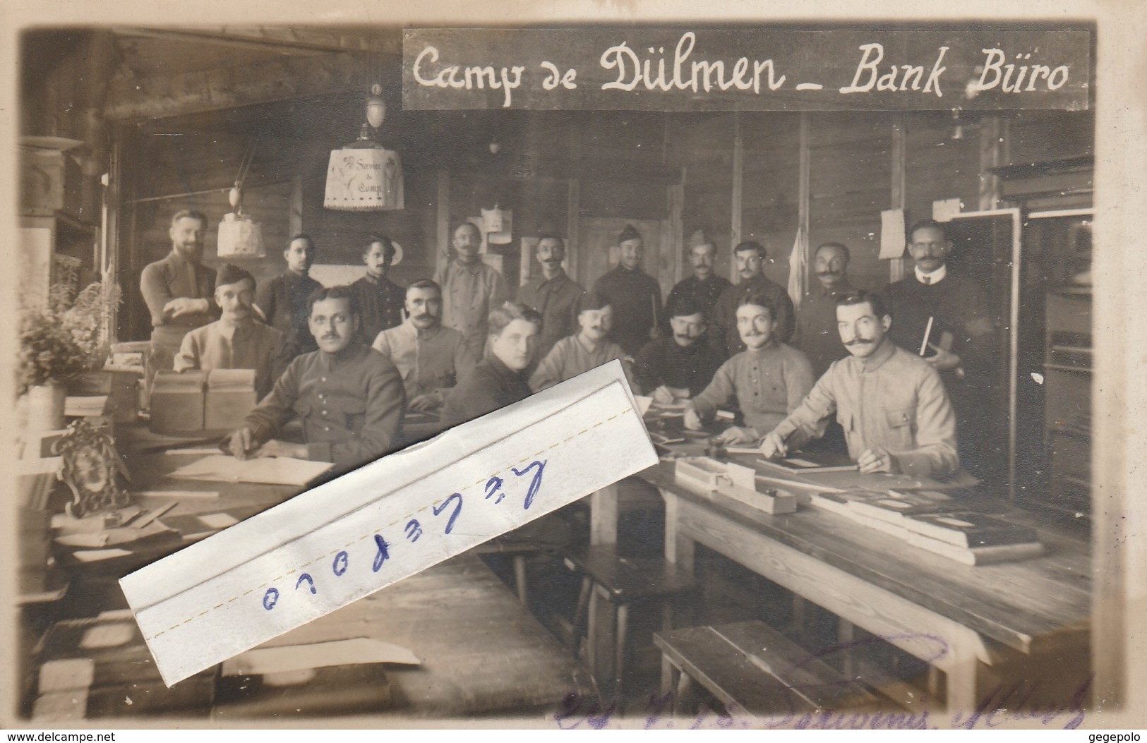 DUELMEN  - Militaires Au Camp De ...... - Bank  Büro        ( Carte Photo ) - Dülmen