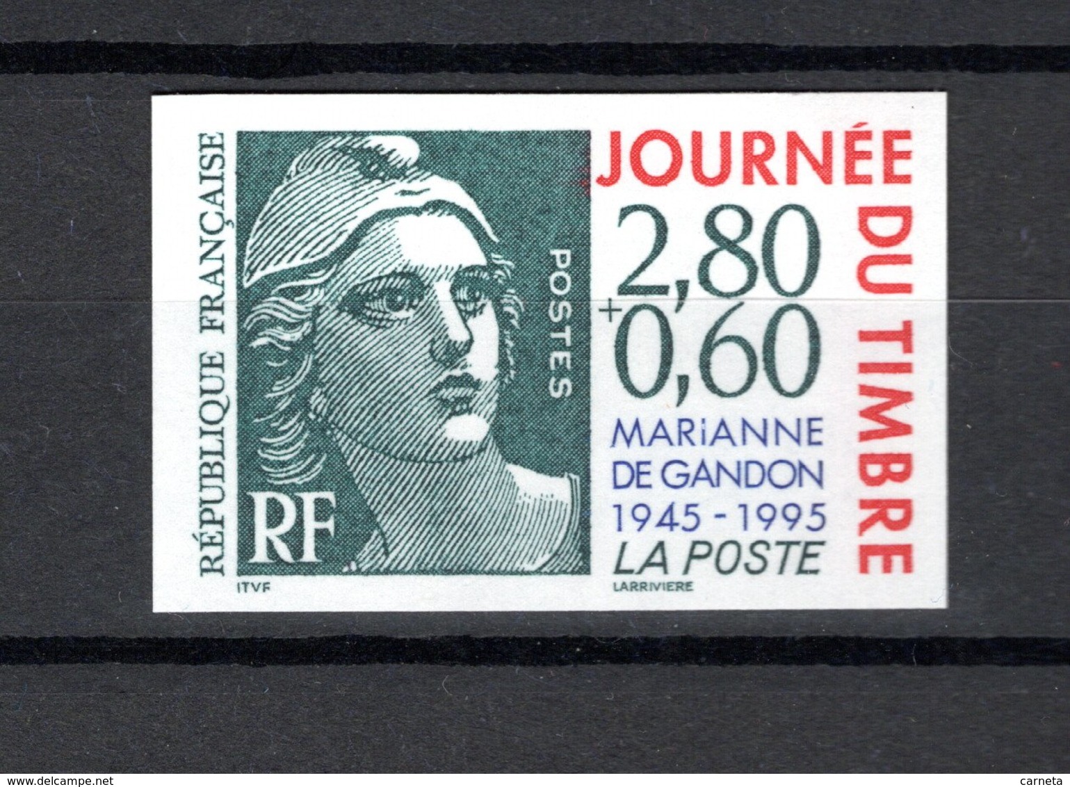 FRANCE  N° 2933b   NON DENTELE  NEUF SANS CHARNIERE  COTE 25.00€   JOURNEE DU TIMBRE MARIANNE GANDON - Non Classés