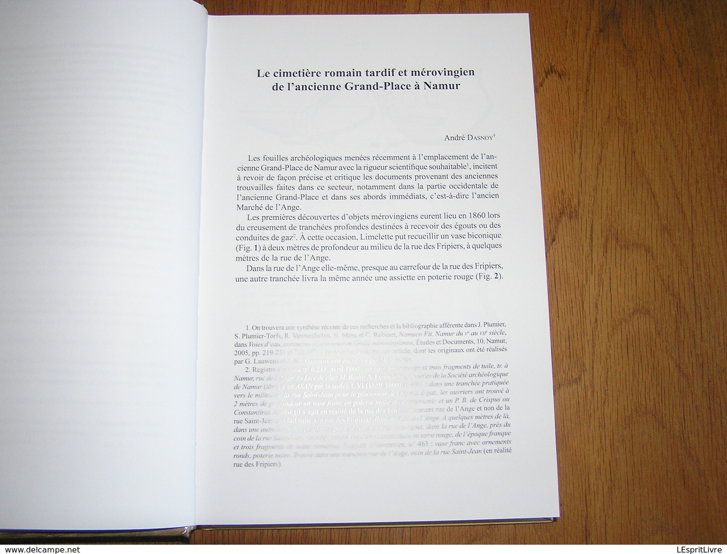 ANNALES DE LA SOCIETE ARCHEOLOGIQUE DE NAMUR Tome 89 2015 Régionalisme Vedrin Feu à Charbonnage Bois De Jumet Spontin - Belgique