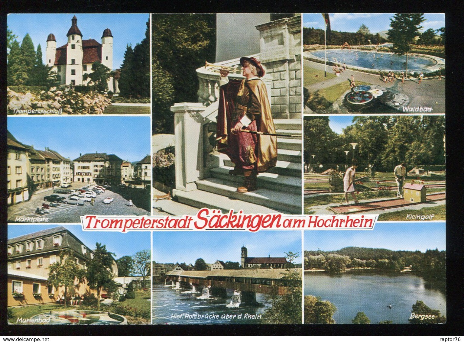 CPM Non écrite Allemagne Trompeterstadt BAD SÄCKINGEN Am Hochrhein Multi Vues - Bad Saeckingen