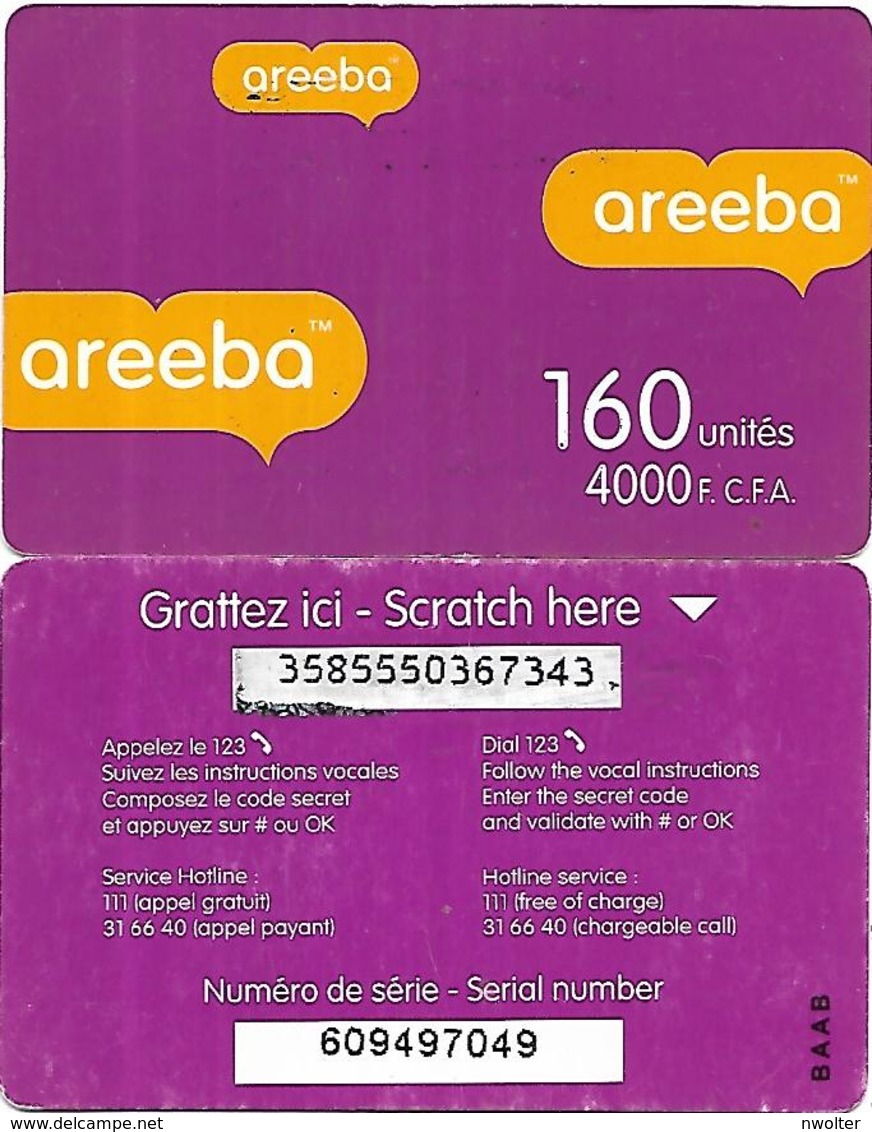 @+ Benin - Recharge GSM Areeba 160U - Bénin