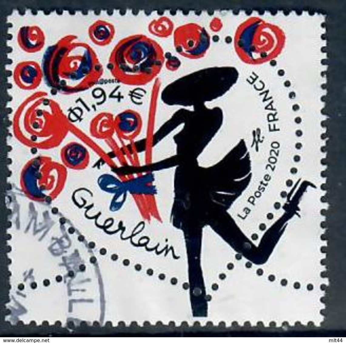 France 2020-14 Guerlain Coeur 1,94 Euro-cachet Rond - Gebraucht