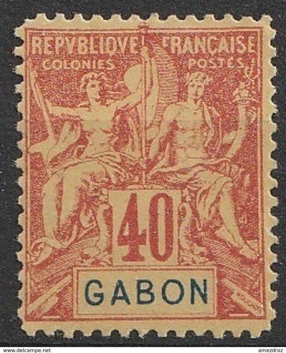 Gabon 1904-07 N° 26 MH Faux De FOURNIER (F21) - Nuevos