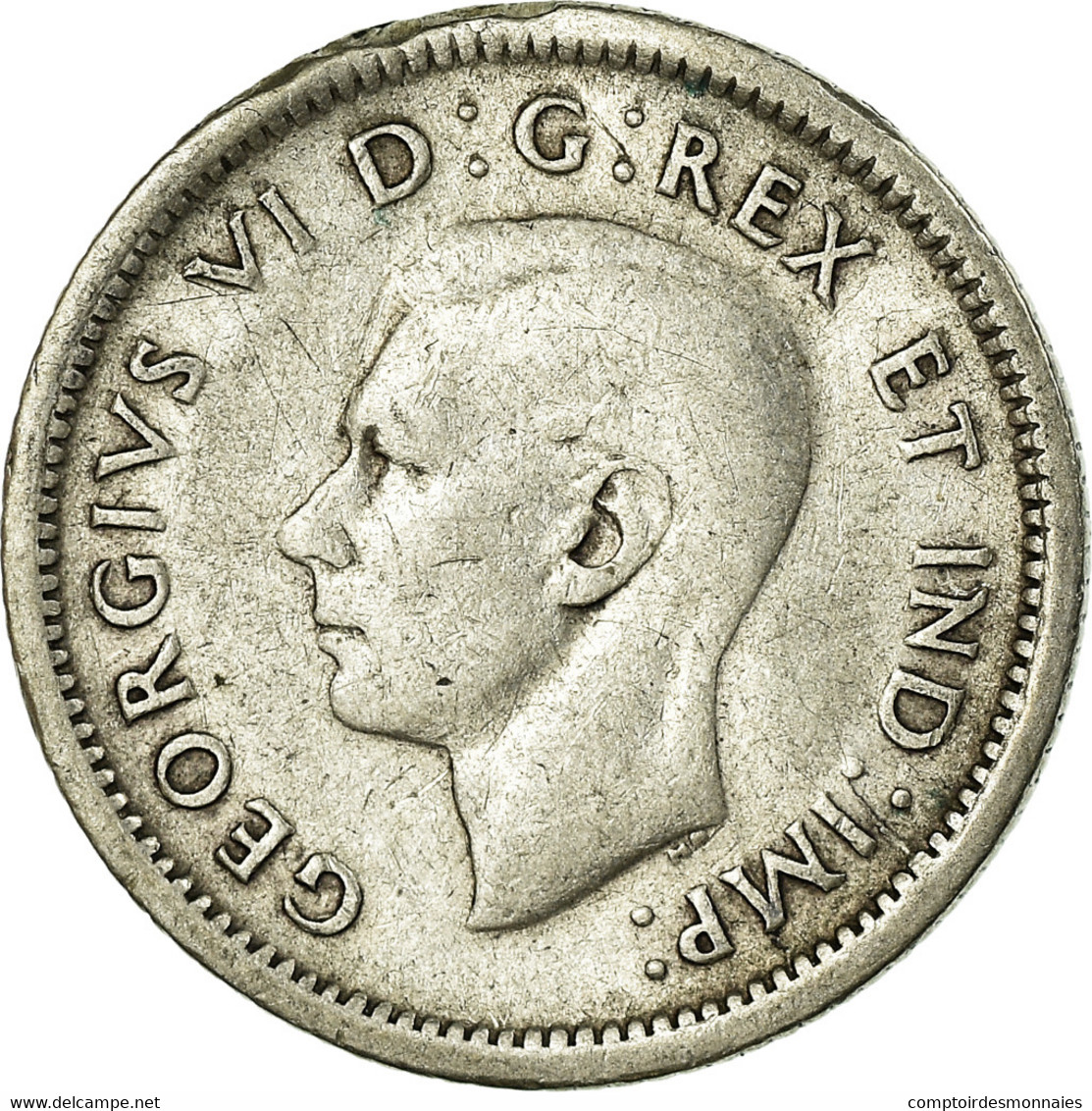 Monnaie, Canada, George VI, 10 Cents, 1943, Royal Canadian Mint, Ottawa, B - Canada