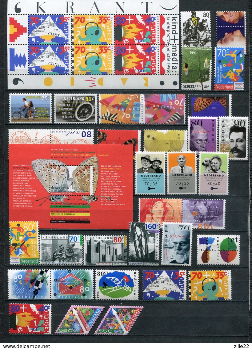 Niederlande Jahrgang 1993 (ohne Dauerserien) Postfrisch MNH - - Années Complètes