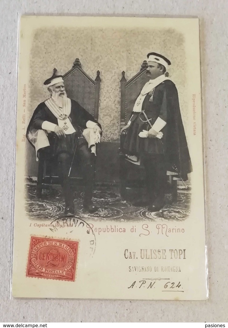 Cartolina Ricordo Della Repubblica Di San Marino Affrancata Con 2cent. 1894/99 - Covers & Documents