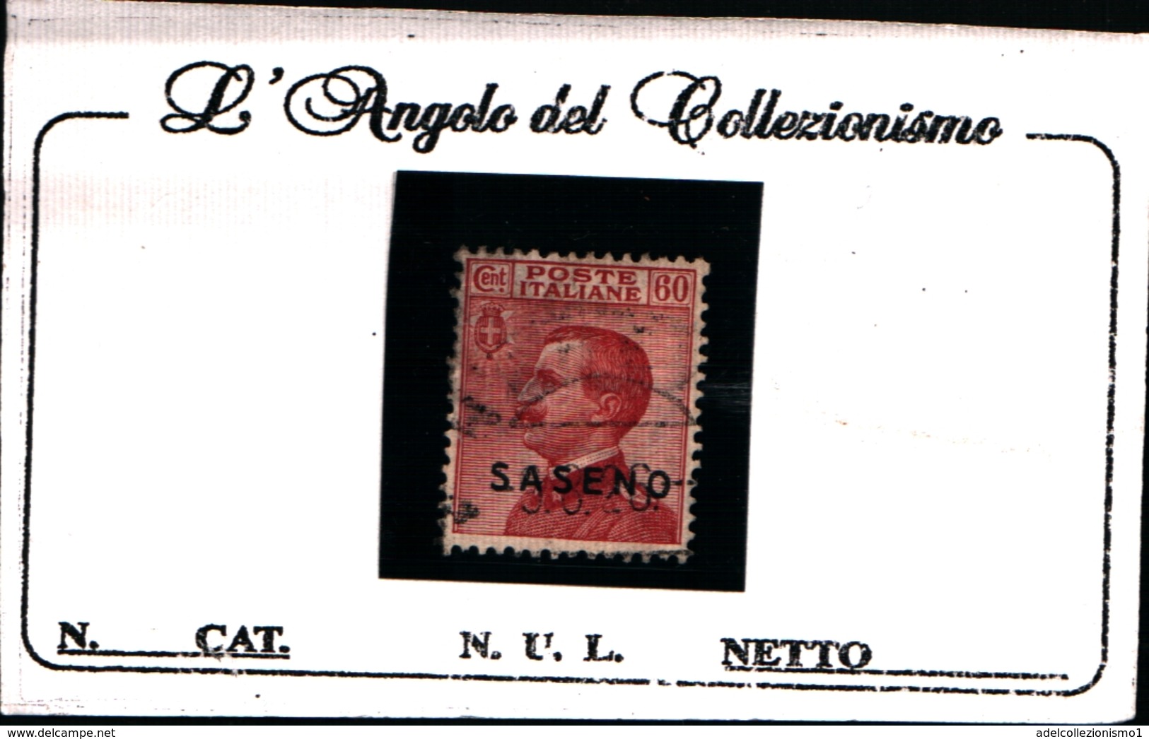 93198) ITALIA-SASENO-60C. MICHETTI-SOPRASTAMPATO-USATO - Saseno