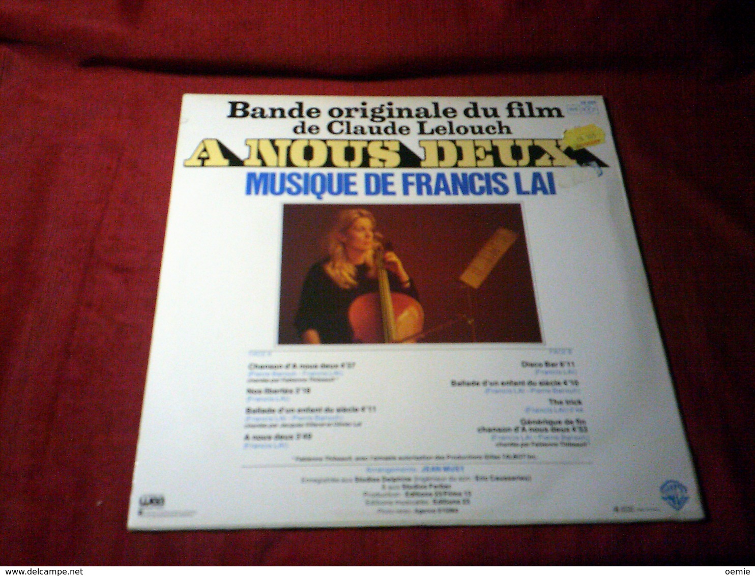 A NOUS DEUX   MUSIQUE ORIGINALE DU FILM  DE FRANCIS LAI  AVEC JACQUES  DUTRONC - Musique De Films