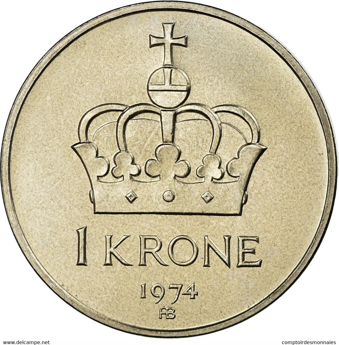 Monnaie, Norvège, Olav V, Krone, 1974, SPL, Copper-nickel, KM:419 - Norvège