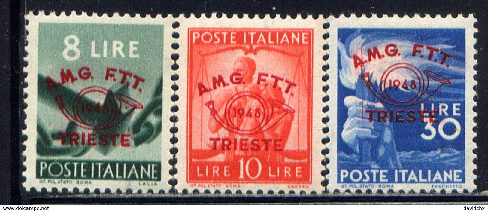 ITALY, (TRIESTE), SET, NO.'S 30-32, MNH - Nuevos