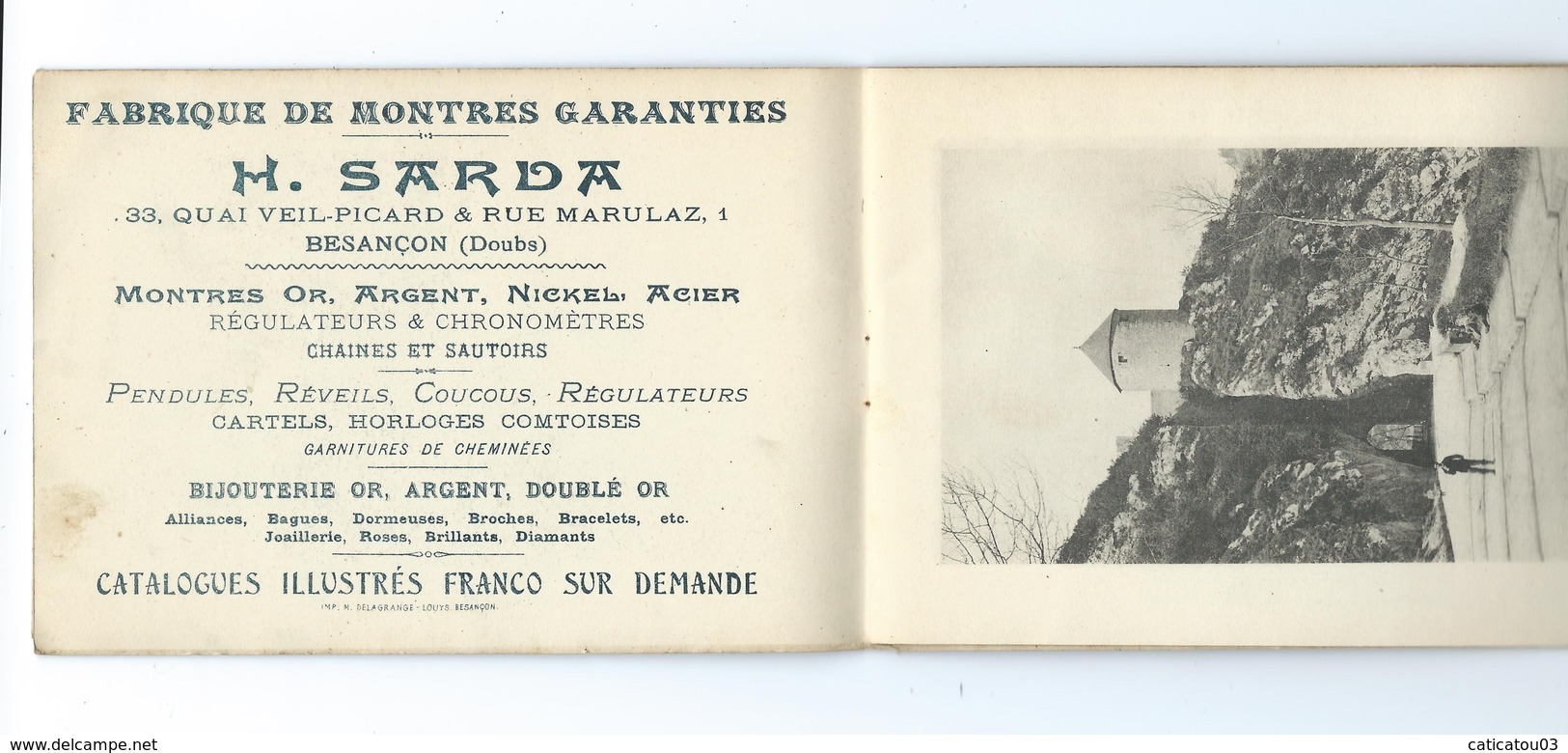 BESANÇON - Souvenir Du Centenaire VICTOR HUGO 1902 - Extraits Des Catalogues Montres SARDA - - Historical Documents