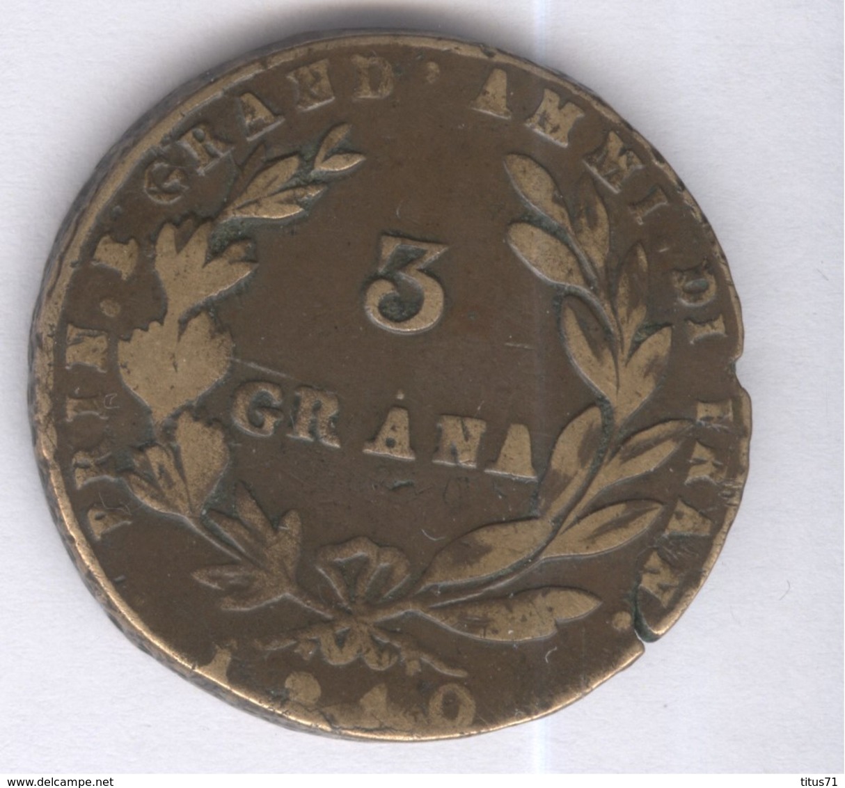 3 Grana - Joachim Murat  1810 - TTB - 1878-1900 : Umberto I.