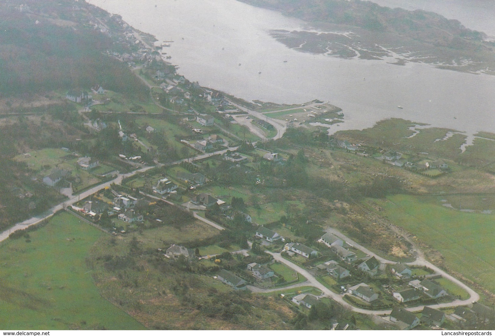 Postcard Kippford Village Aerial View By McQueen Of Kippford Post Office My Ref  B24186 - Kirkcudbrightshire