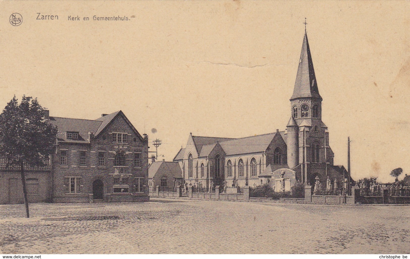 Zarren, Kerk En Gemeentehuis (pk68666) - Kortemark