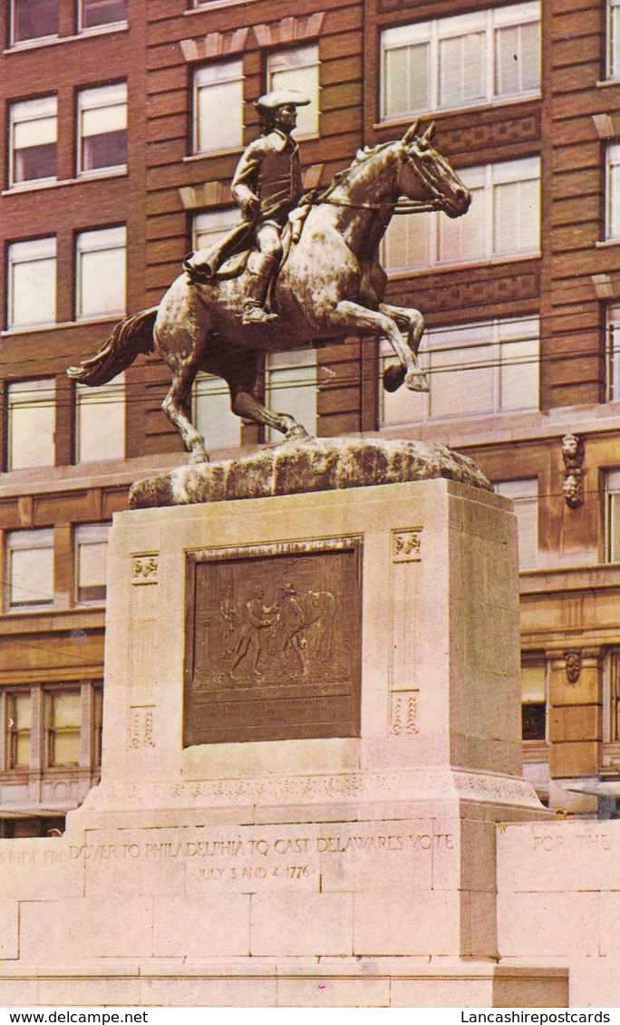 Postcard Wilmington Delaware Statue Of Ceasar Rodney My Ref  B14028 - Wilmington