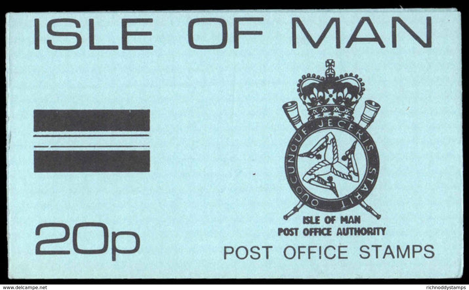 Isle Of Man 1975 20p Sachet Booklet (SG15 & 18) Unmounted Mint. - Isle Of Man