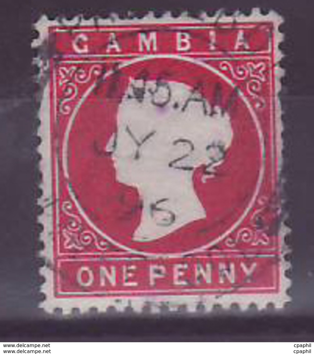 Gambie Gambia Cancelled Paquebot Liverpool 1p Cameo Posted On Steamer - Gambie (...-1964)