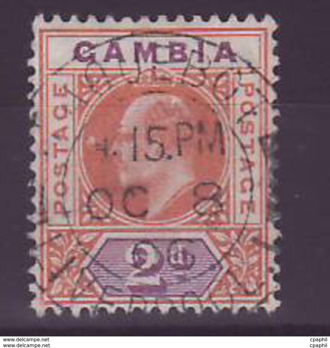 Gambie Gambia Cancelled Paquebot Liverpool 2 P Edward VII Posted On Steamer - Gambia (...-1964)