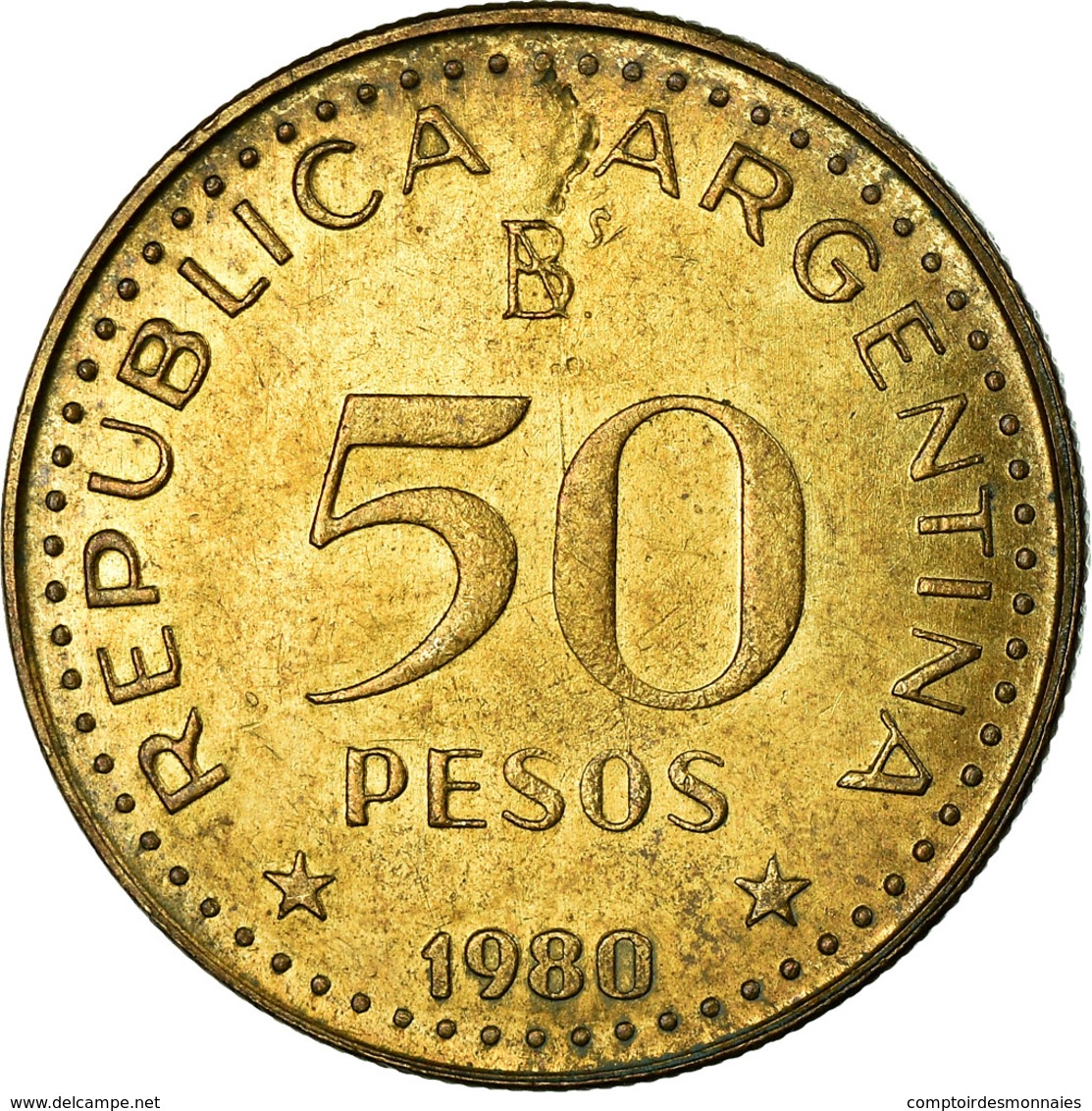 Monnaie, Argentine, 50 Pesos, 1980, TTB, Aluminum-Bronze, KM:83 - Argentina