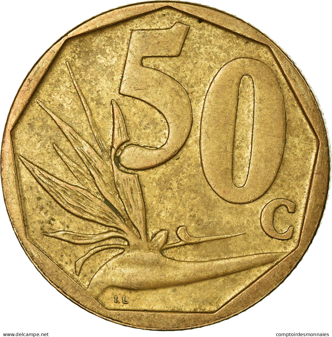 Monnaie, Afrique Du Sud, 50 Cents, 2007, Pretoria, TB+, Bronze Plated Steel - Afrique Du Sud