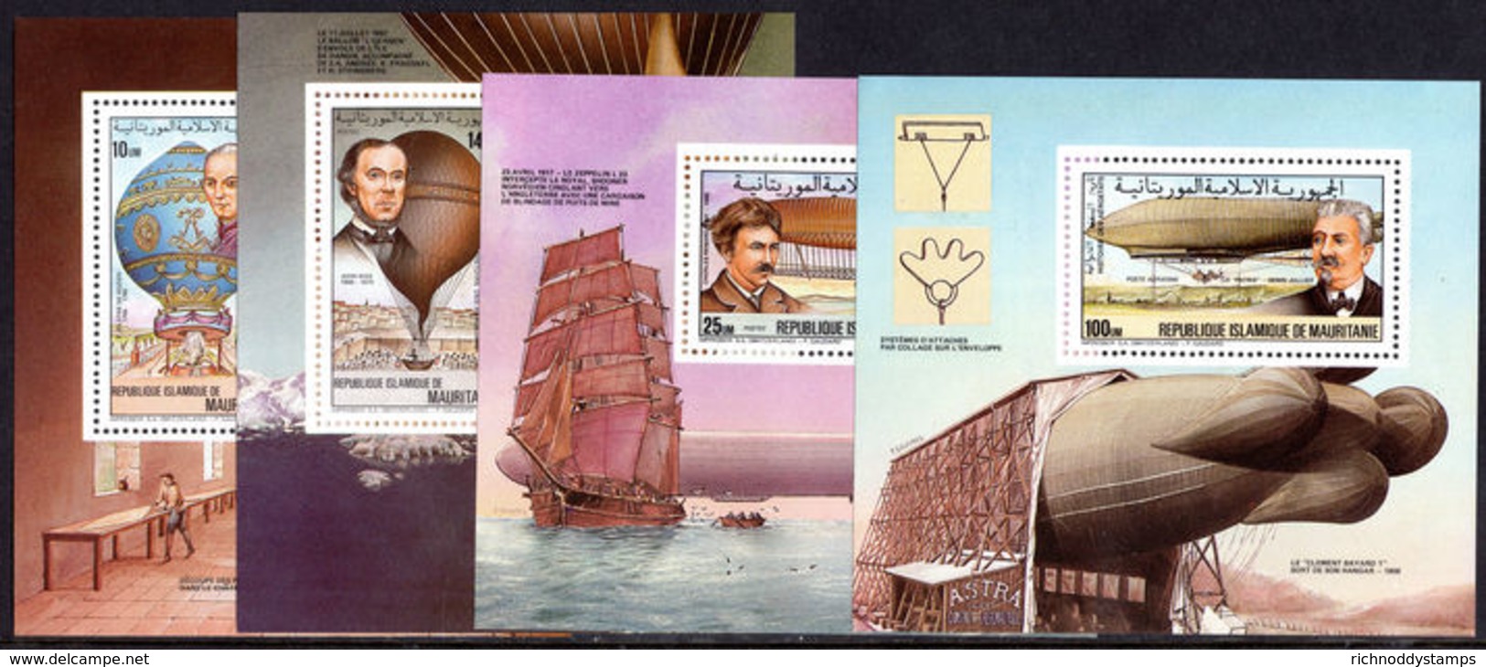 Mauritania 1983 Centenary Of Manned Flight Souvenir Sheet Set Unmounted Mint. - Mauritanie (1960-...)