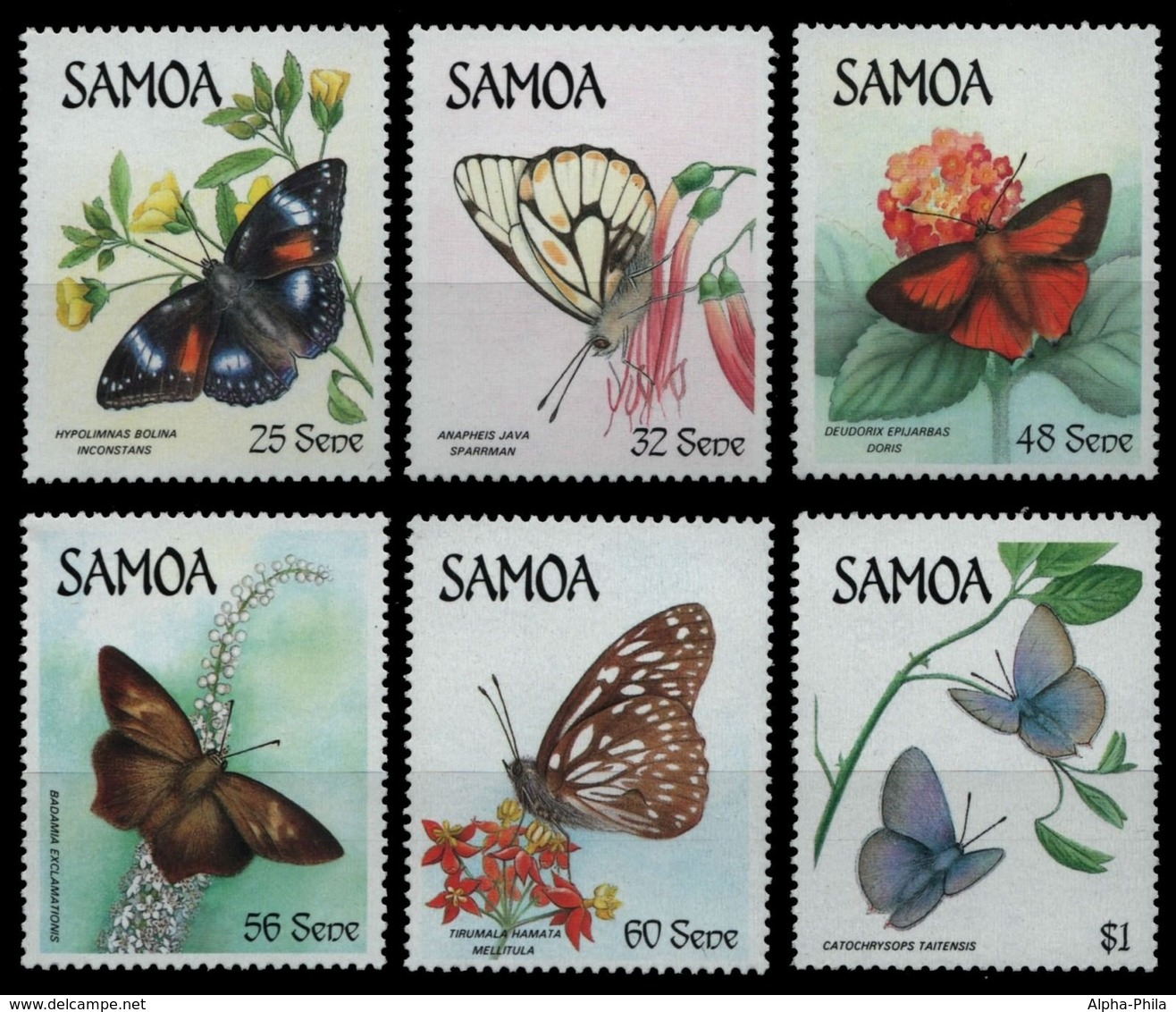 Samoa 1986 - Mi-Nr. 580-585 ** - MNH - Schmetterlinge / Butterflies - Samoa (Staat)