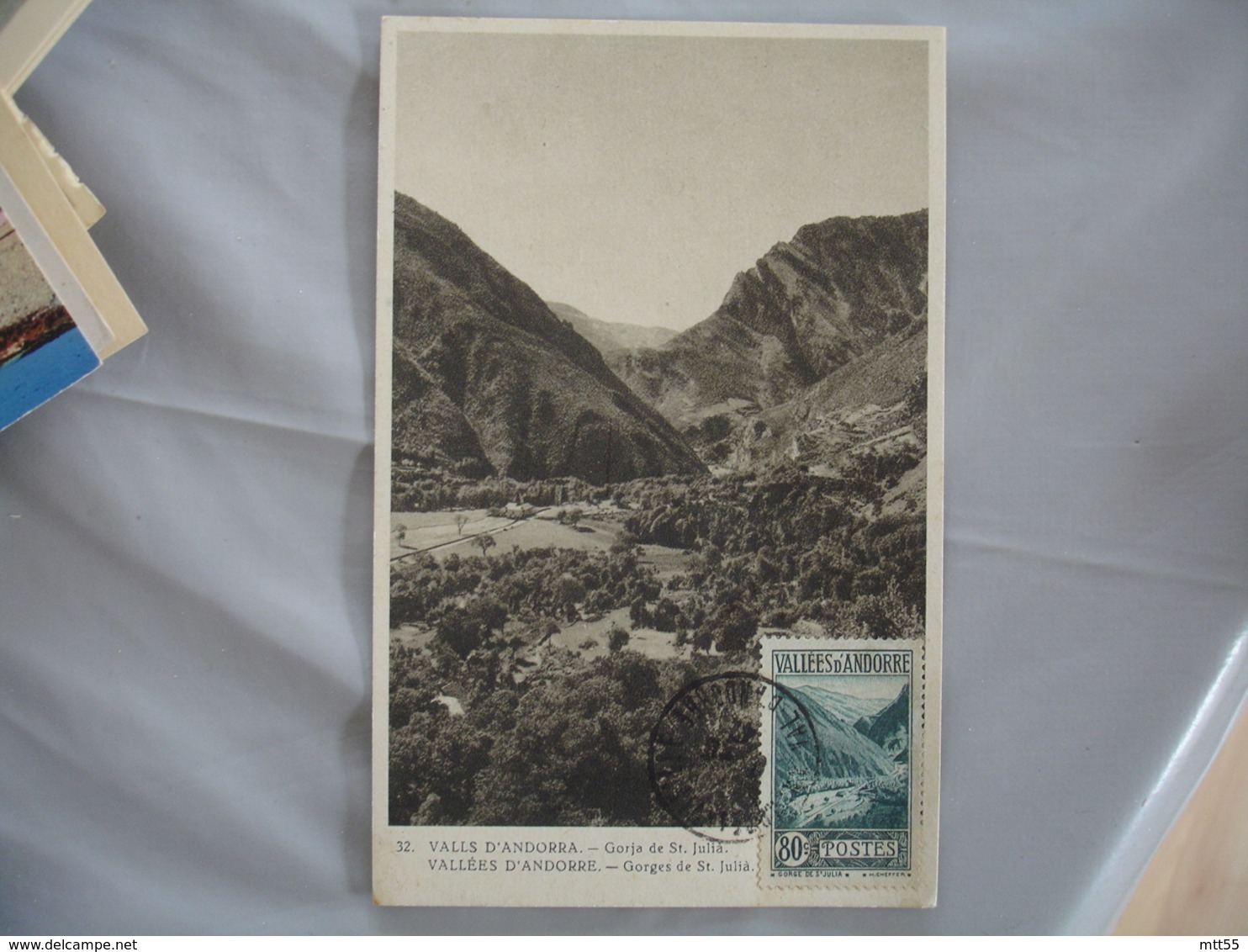 1942 Vallee Andorre 80 C C M Carte Maximim - Lettres & Documents