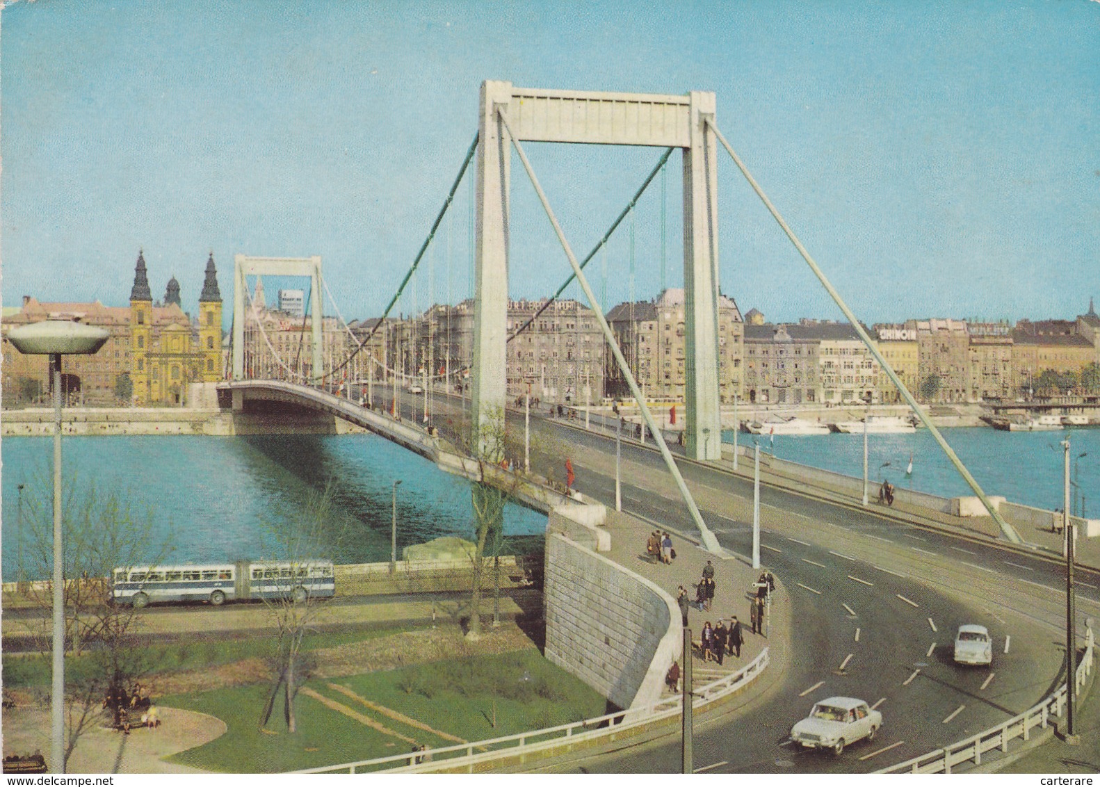 HONGRIE,HUNGARY,BUDAPEST,PONT,ROUTE,BUS,CAR - Hongrie