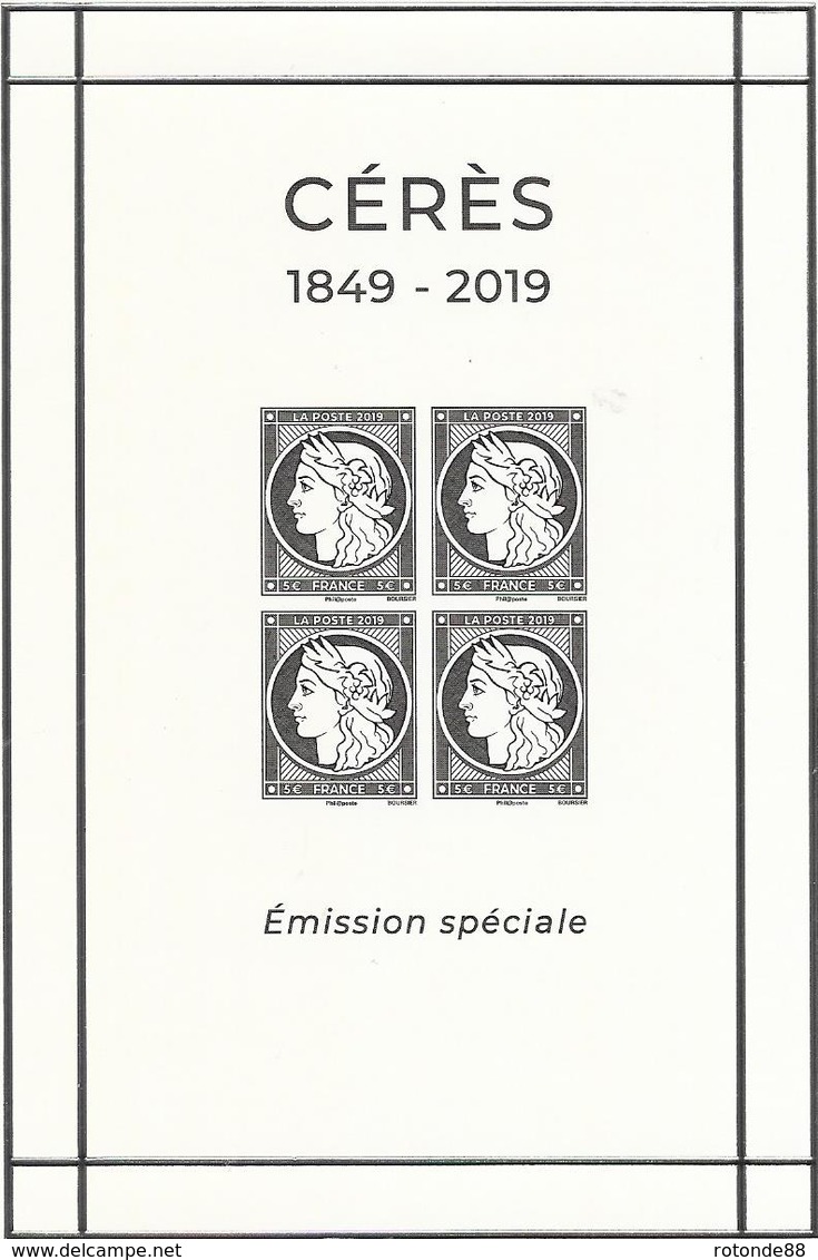 2019- BLOC CERES NEUF  EMISSION SPECIALE - Blocs Souvenir