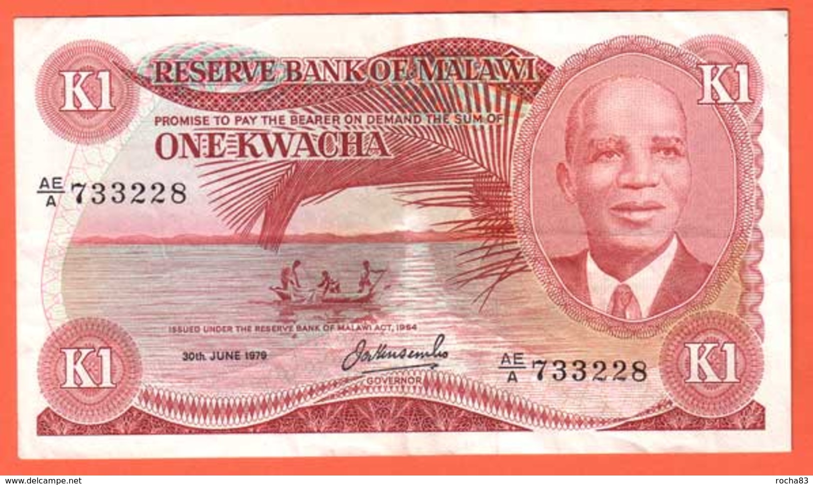 MALAWI - 1 Kwacha Du 30 06 1979 Pick 14c - Malawi