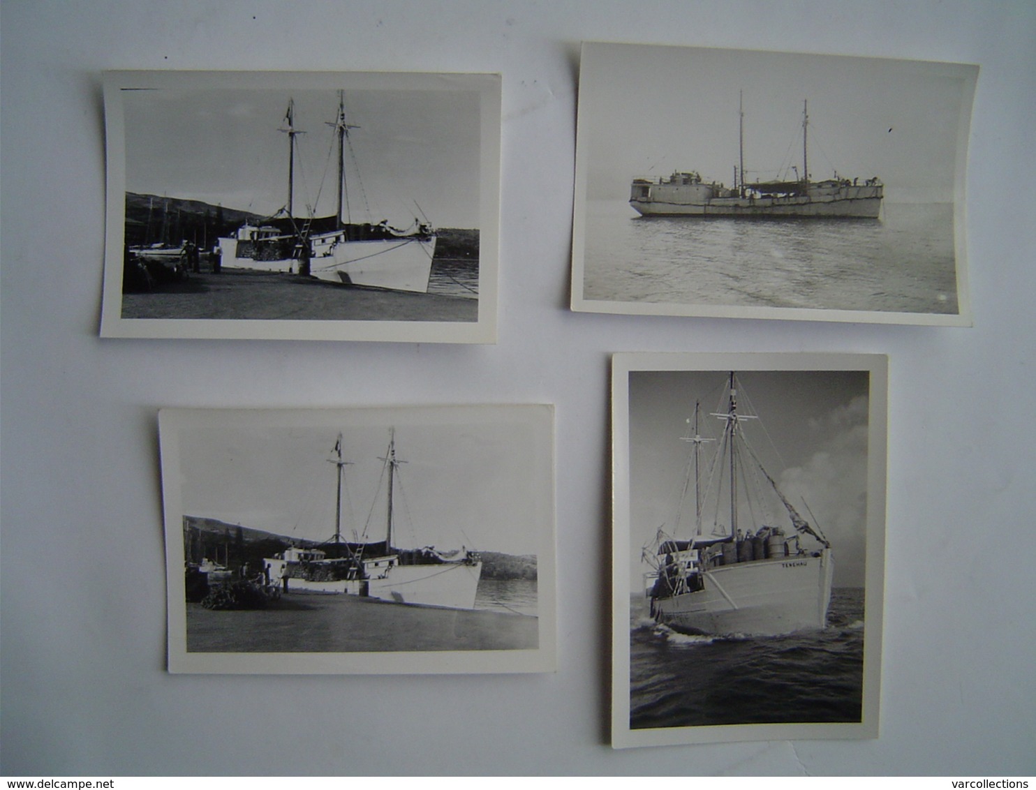 4 X PHOTO Ancienne 1950 : Bateau TEREHAU / PAPEETE / TAHITI / OCEANIE ( FRANCE ) - Lieux