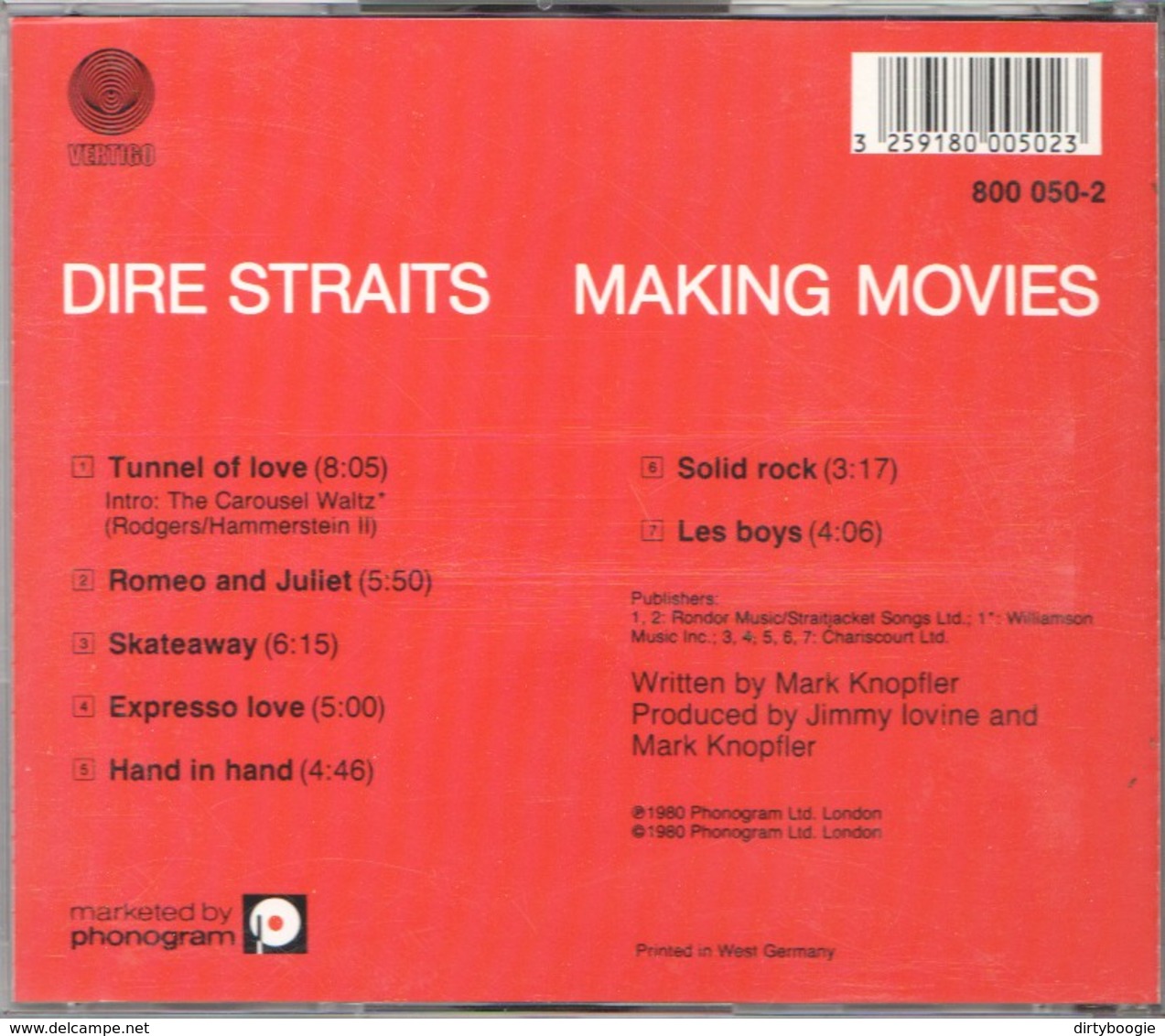 DIRE STRAITS - Making Movies - CD - Rock