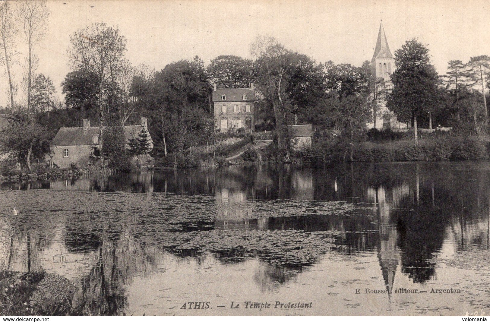 S4364 Cpa 61 Athis - Le Temple Protestant - Athis De L'Orne