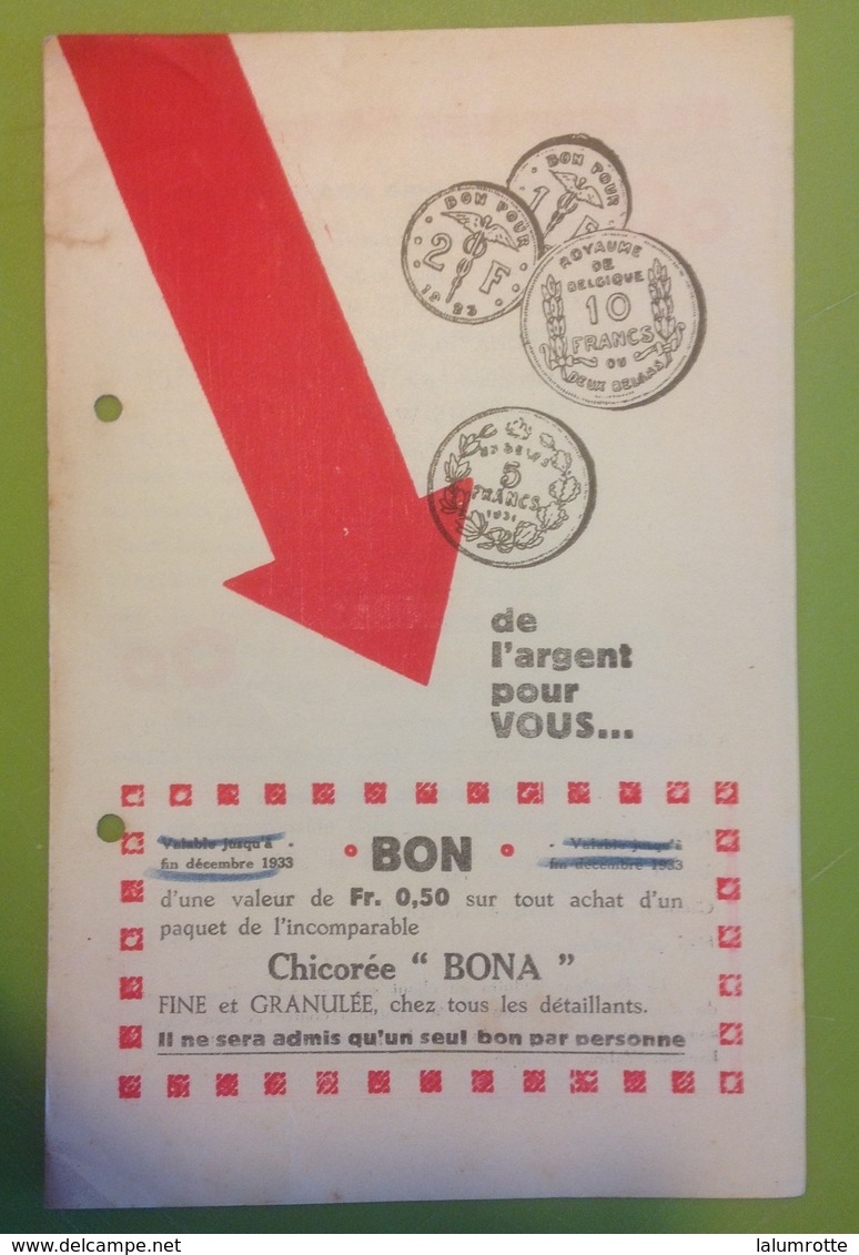 Pu. 121.  Ancien Depliant Publicitaire De 4 Pages De La Chicorée Bona Produit Par Launois Wallon A Angre - Publicidad