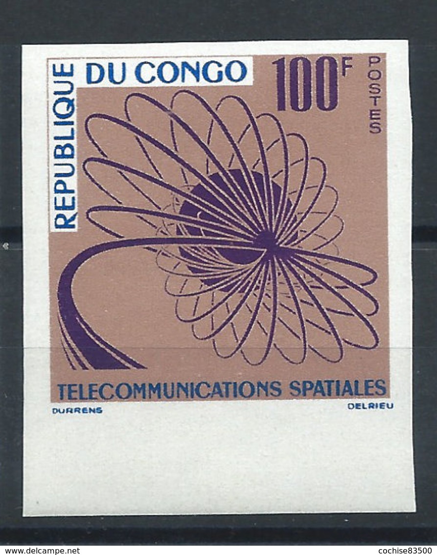 Congo N°155** (MNH) 1963 N. Dentelé - Télécommunications Spatiales (bis) - Ungebraucht