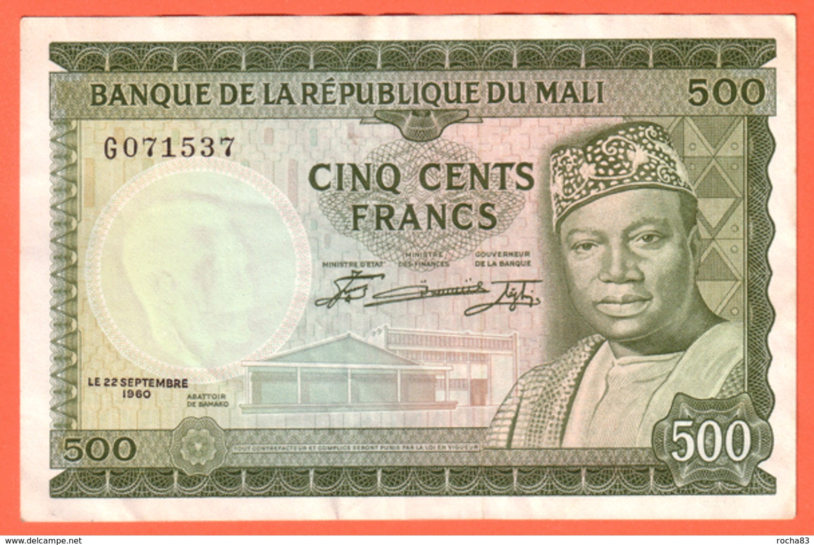 MALI - 500 Francs Du  22 09 1960 - Pick 8 - Mali