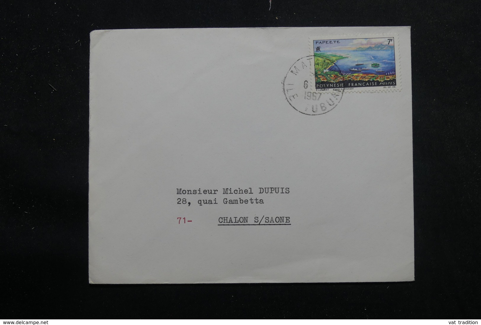 POLYNÉSIE - Enveloppe De Mataura En 1967 Pour La France , Affranchissement Plaisant - L 55964 - Lettres & Documents